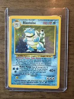 Pokemon Blastoise Holo Card 2nd Edition Base Set 2/130 - Image 1