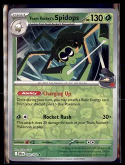 Pokemon Team Rocket's Spidops 20/182 Destined Rivals Reverse Holo 4 Card Lot - Image 1