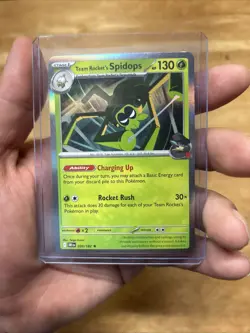 Team Rocket's Spidops #20/182 Reverse Holo - Destiny Rivals Pokemon Card LP NM - Image 1