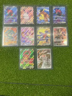Pokemon Full Art Holo Illustration Card Lot of 10 Cards Near Mint Condition - Image 1