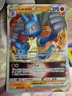 Lucario VSTAR - SWSH214 - Pokemon Sword & Shield Promo Ultra Rare Card NM - Image 1