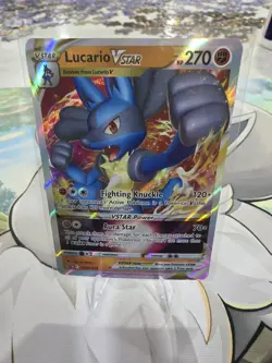 Pokemon TCG Lucario VStar SWSH214 Holo Promo Card Lightly Played LP - Image 1