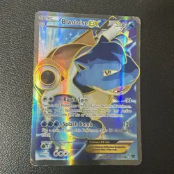 Pokemon TCG Blastoise EX Holo Ultra Rare Card 155/160 XY Base Set 2014 - Image 1