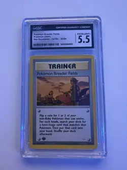 CGC 5.5 Pokemon Breeder Fields 62/64 Neo Revelation Pokemon Card - Image 1