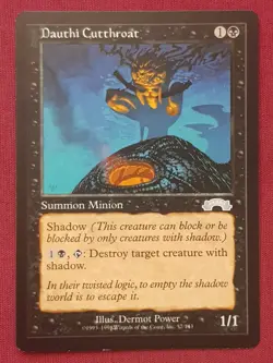Magic The Gathering EXODUS DAUTHI CUTTHROAT black card MTG - Image 1