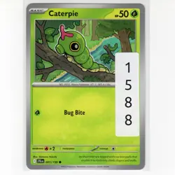 Pokemon TCG Caterpie 001/159 SV: Journey Together Regular Common Card EN-NM 2025 - Image 3
