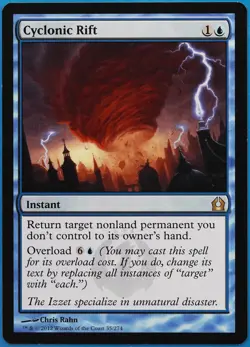 Cyclonic Rift Return to Ravnica PLD Blue Rare MAGIC CARD (ID# 508880) ABUGames - Image 1