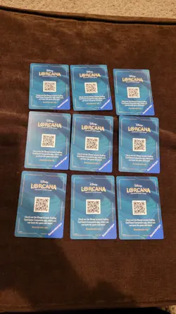 Disney Lorcana TCG 9 Piece Mint Stitch Puzzle Azurite Sea Booster Pack Art Cards - Image 2