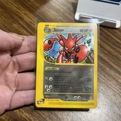 SCIZOR 32/147 Aquapolis E-SERIES NON-HOLO rare Pokemon TCG card NM+ - Image 2