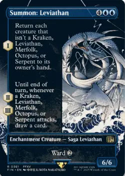 MTG Summon: Leviathan (Borderless) Normal NM FINAL FANTASY Magic 361 - Image 1