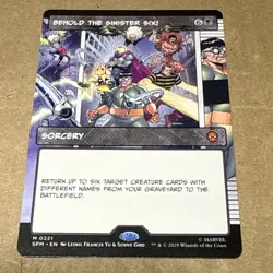 Behold The Sinister Six! Borderless Spider-Man Mythic 0221 Magic The Gathering - Image 1