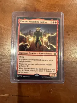 Electro, Assaulting Battery SPM 0076 Rare MTG Marvel's Spider-Man - Image 1