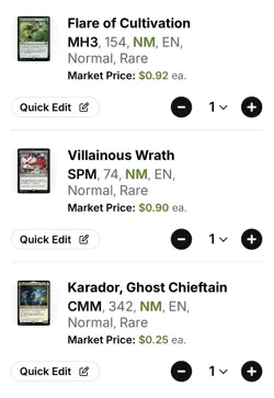 X1 Commander Karador Ghost Chieftain X5 Commander Deck Essentials - Image 5