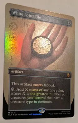 White Lotus Tile x1 - Foil - Borderless - NM Unplayed - TLA #330 - Image 2