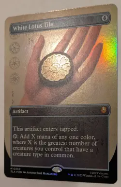 White Lotus Tile x1 - Foil - Borderless - NM Unplayed - TLA #330 - Image 3