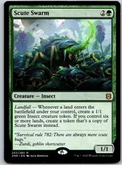 Scute Swarm Zendikar Rising Regular pack fresh edh commander landfall - Image 1