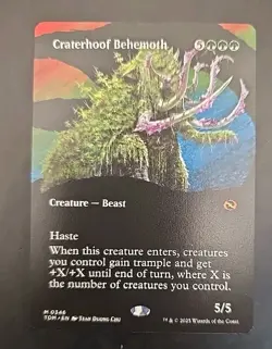 Craterhoof Behemoth (Borderless) Tarkir: Dragonstorm MTG Regular Near Mint - Image 1