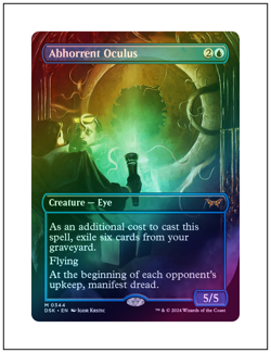 1x Abhorrent Oculus, Foil, Borderless Art, Magic MTG NM - Image 1