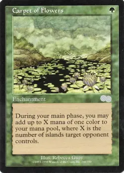 MTG Carpet of Flowers - Urza's Saga - Very Lightly Played/Near Mint - Image 1