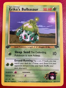Erika's Bulbasaur 39/132 Gym Challenge Regular First Edition Pokemon Card - Image 1