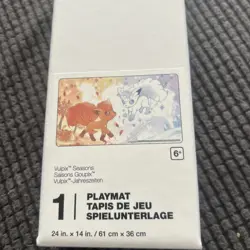 NEW Pokemon Center Exclusive TCG Card Game Vulpix Seasons Playmat Play Mat - Image 2
