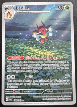 Ledian 144/142 Illustration Rare Stella Crown Pokemon TCG NM - Image 1