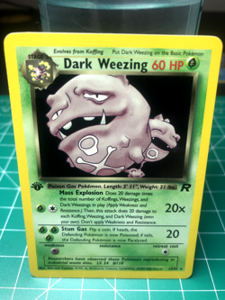 pokemon TCG Team Rocket 1st edition Dark Weezing 14/82 Halo Rare - Image 3