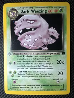 Dark Weezing 1st Edition Holo WOTC 2000 Team Rocket 14/82 NM Pokemon NM - Image 1