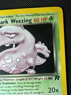 Dark Weezing 1st Edition Holo WOTC 2000 Team Rocket 14/82 NM Pokemon NM - Image 5