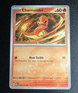 Pokemon TCG Charmander Sv03: Obsidian Flames 026/197 regular - Image 1