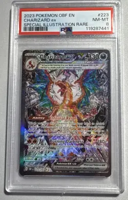 Charizard EX 223/197 PSA 8 Obsidian Flames Special Illustration Rare Pokemon - Image 1