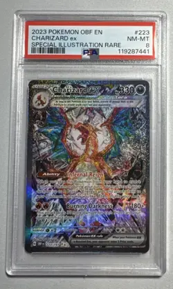Charizard EX 223/197 PSA 8 Obsidian Flames Special Illustration Rare Pokemon - Image 2