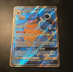 2019 Pokemon Sun & Moon Promos SM189 Blastoise GX Light Play - Image 1
