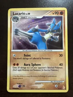 Lucario 3/11 Holo MP Pokemon TCG Lucario Trainer Kit Holo Bleed - Image 1