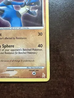 Lucario 3/11 Holo MP Pokemon TCG Lucario Trainer Kit Holo Bleed - Image 4