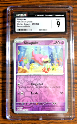 Slowpoke Reverse Holo Common #057/57 - CGC MINT 9 - Stellar Crown - Pokemon TCG - Image 1