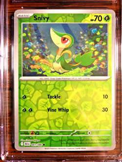 Snivy Reverse Holo Common #001 - CGC GEM MINT 10 - 2025 Black Bolt - Pokemon TCG - Image 2