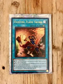 Yugioh! Fighting Flame Sword MZMI-EN008 Ultra Rare 1st Ed NM - Image 1