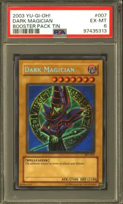 Yu-Gi-Oh Tin Dark Magician Secret Rare BPT-007 PSA 6 - Image 1