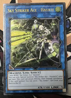 Yugioh Sky Striker Ace - Hayate OP10-EN002 Ultimate Rare NM - Image 1
