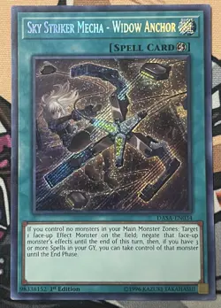 YuGiOh Sky Striker Mecha - Widow Anchor DASA-EN034 Secret Rare 1st Ed NM - Image 1
