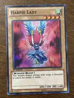 Harpie Lady LCJW-EN082 Joey's World 1st Edition Super Rare LP - Image 1