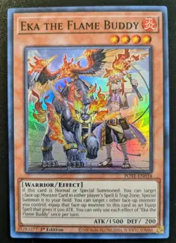 Eka The Flame Buddy POTE-EN034 1st Ed. Super Rare Power Of The Elements Yu-Gi-Oh - Image 1