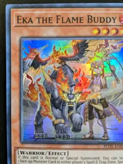 Eka The Flame Buddy POTE-EN034 1st Ed. Super Rare Power Of The Elements Yu-Gi-Oh - Image 2