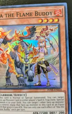 Eka The Flame Buddy POTE-EN034 1st Ed. Super Rare Power Of The Elements Yu-Gi-Oh - Image 3
