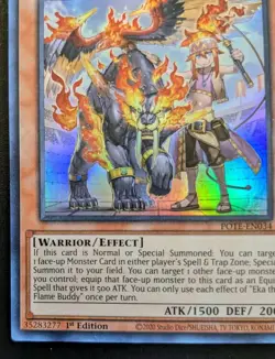 Eka The Flame Buddy POTE-EN034 1st Ed. Super Rare Power Of The Elements Yu-Gi-Oh - Image 4