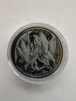 YuGiOh - Blue-Eyes Ultimate Dragon - YCS Pre-Reg Coin - Official - Silver - Image 1