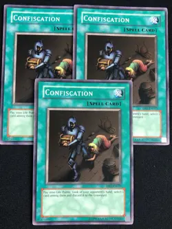 YUGIOH CONFISCATION DB1-EN023 COMMON X3 (NM) - Image 1