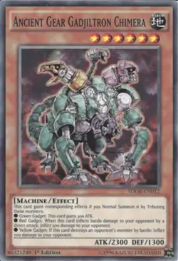 Ancient Gear Gadjiltron Chimera - SDGR-EN012 - Common - 1st Edition - Lightly Pl - Image 1