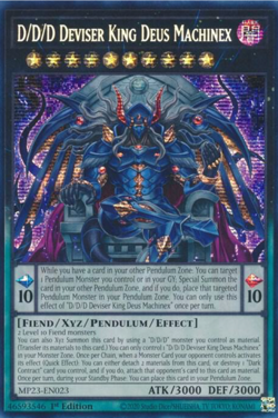 D/D/D Deviser King Deus Machinex Prismatic Secret Rare MP23 1ST ED NM Yugioh - Image 1